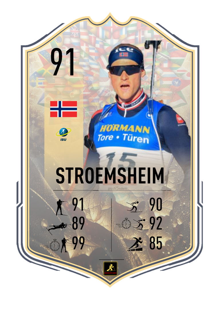 Endre Stroemsheim - Lenzerheide 2025 World Championships Star - Mass Start and Men Relay World Champion - Biathlon Cards